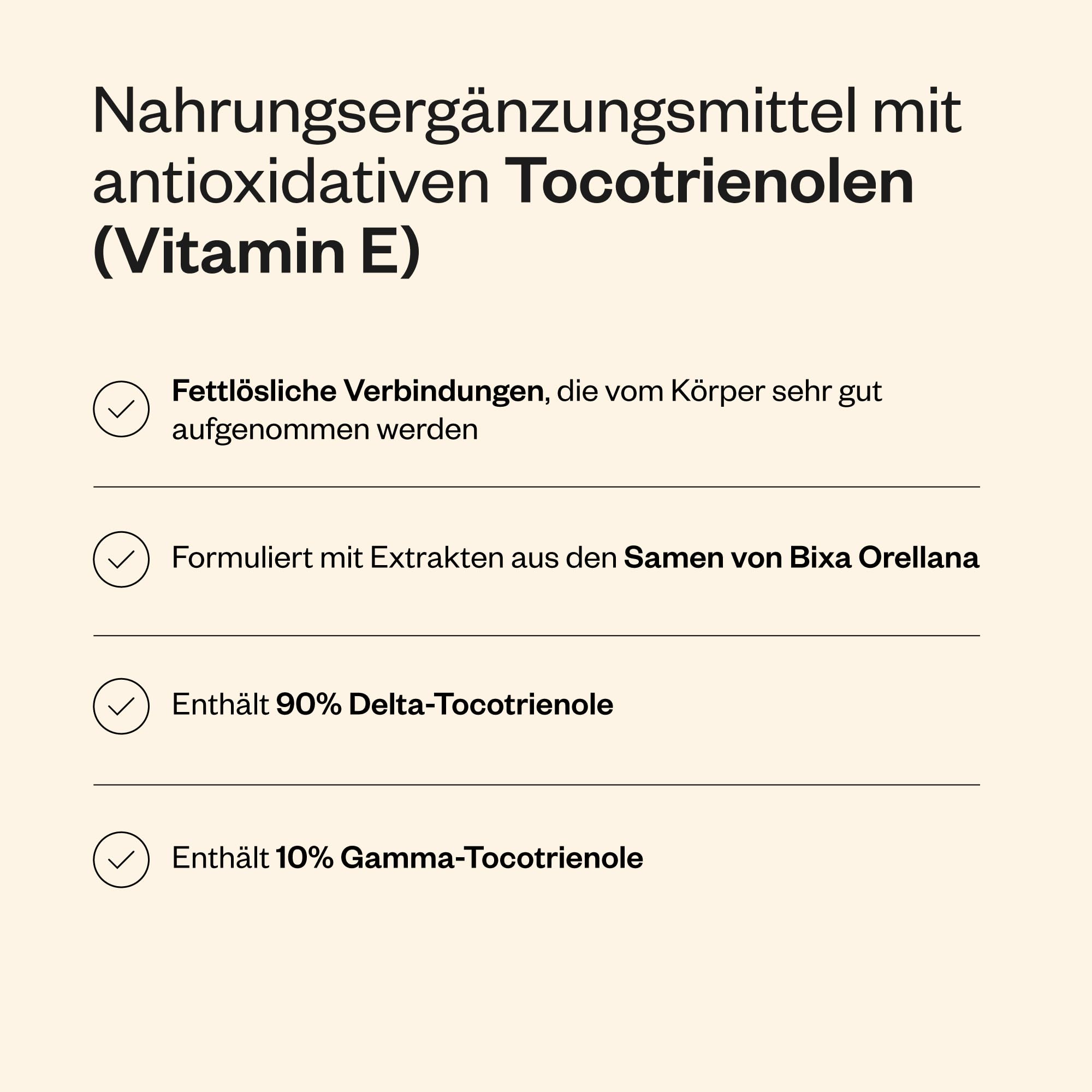 Annatto Tocotrienole – Natürliche Quelle von Vitamin E (DeltaGold®) – 60 Softgels – Ohne Gentechnik & Glutenfrei – SuperSmart