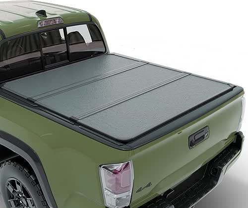 Hard Folding Truck Bed Tonneau Cover |HTF020|Fits 2005-2015 Toyota Tacoma
