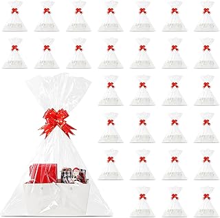 Tuanse 30 Pcs Basket for Gift Empty DIY Bulk Gift Basket Kit with Handle