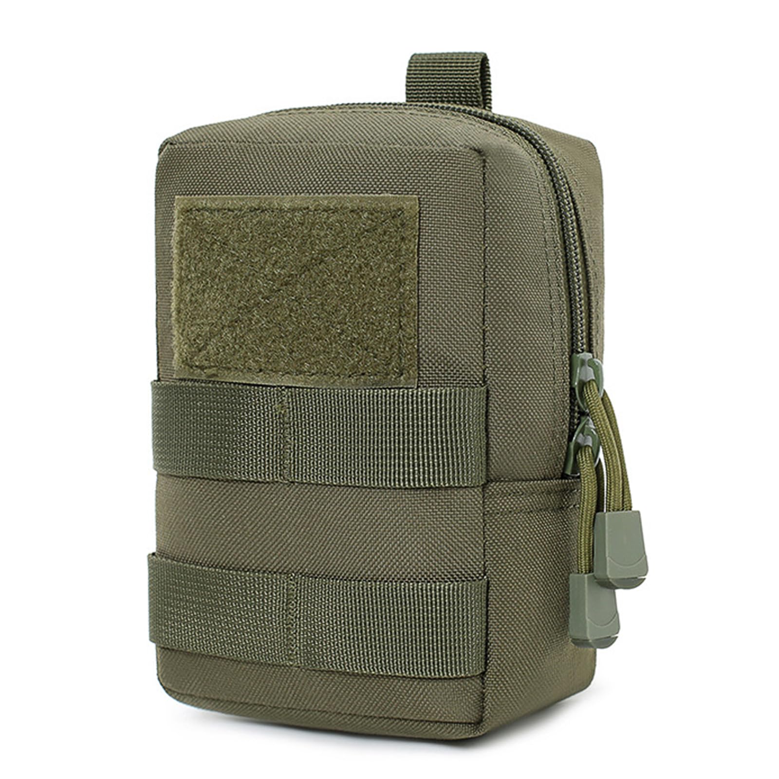 Huntvp Tactical MOLLE Phone Pouch, Small Belt Pouch Bag EDC Gadget Waist Belt Pack for Outdoors, Hunting, Camping, Trekking, Traveling (Green)