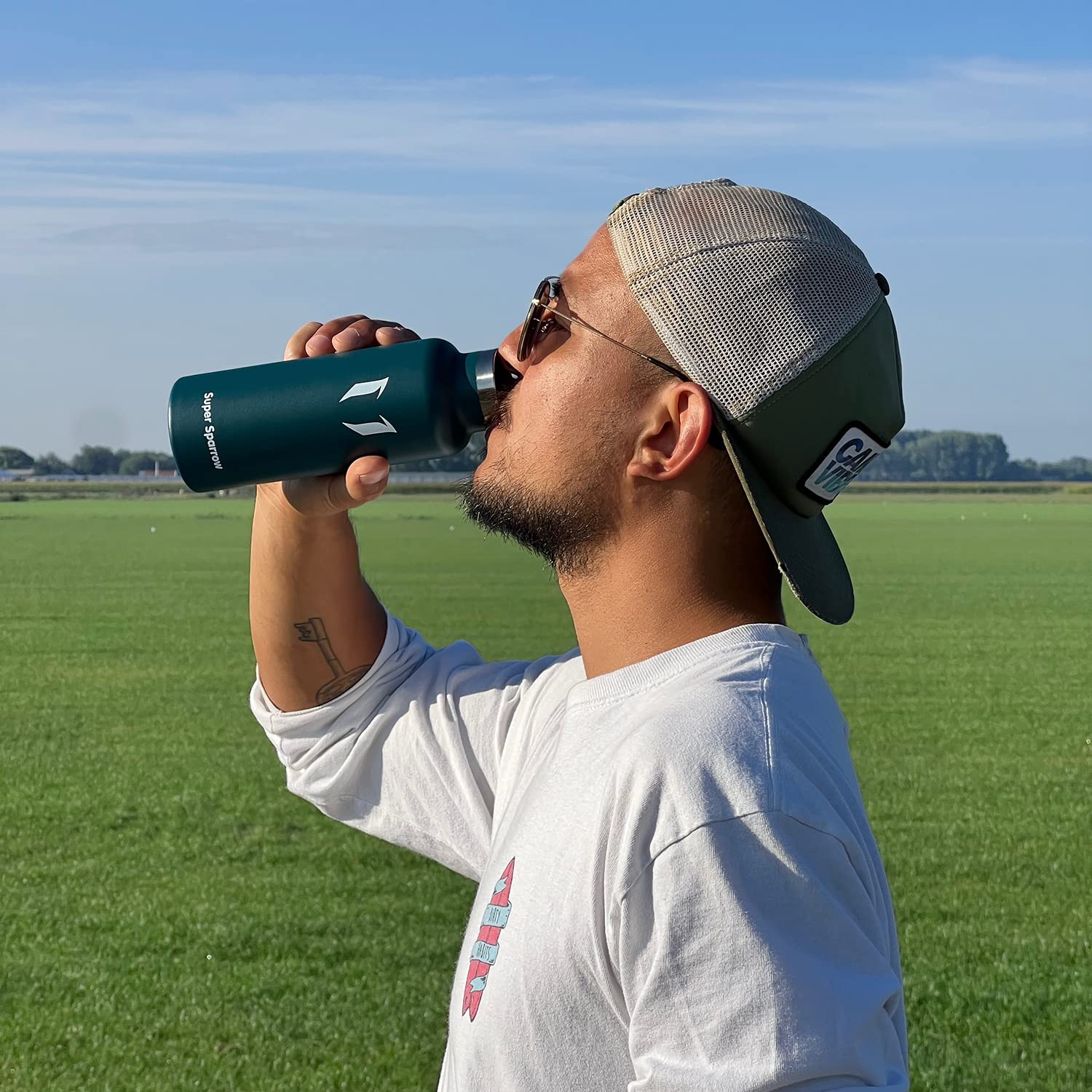 Super Sparrow Botella Agua Acero Inoxidable 18/10 - Botella Termica Ultraligera - 350ml/500ml/750ml - Termo Sin BPA, Botella Agua Niños, para Deporte, Viaje, Escuela, Exterior, Oficina, Hogar — view 5