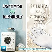 Vista 7 de White Inspection Gloves Nylon White Coin Jewelry Antiques Safety Working Gloves