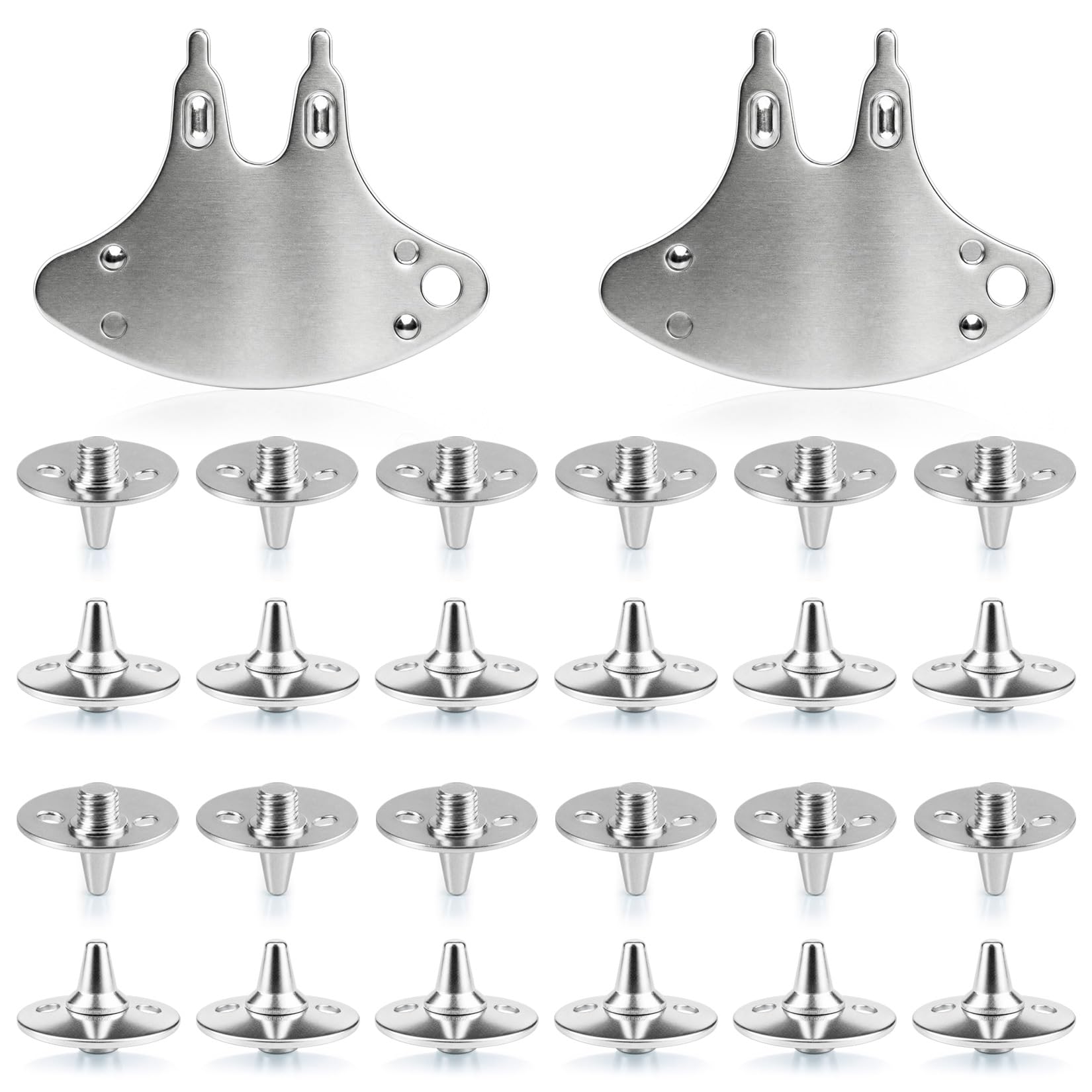 24 Pcs Metal Cricket Spikes Replacement Studs with 2 Spanners
