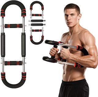 Twister Arm Trainer, Professional Adjustable Chest Shoulder Workout Equipment for Men & Women, Portable Detachable Upper Body Fitness with Anti-Slip Grips and 3 Resistance Levels