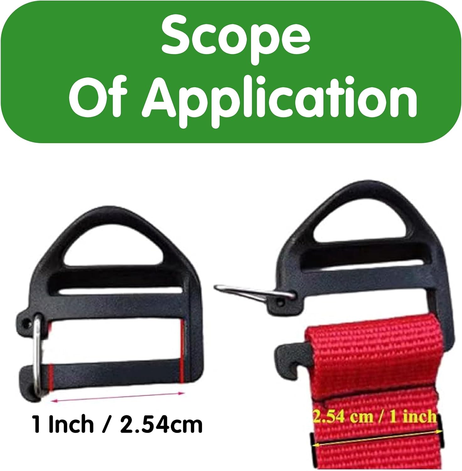 8 Pack 1in Backpack Buckle Replacement & Strap Clip, Heavy Duty Plastic Open Lock Buckles for Backpack Straps, MOLLE Systems, Outdoor Gear & Bag Repair