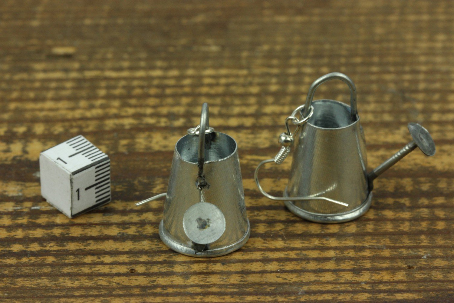 Miniblings Gießkanne Ohrringe Frühling Gärtner Gärtnerin Garten Blech silber - Handmade Modeschmuck I Ohrhänger Ohrschmuck versilbert