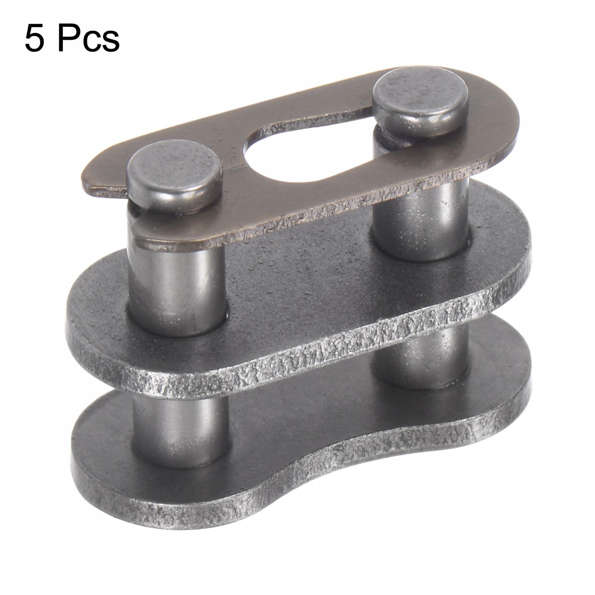 sourcing map Cadena Maestro Conector Enlace Rodillo 1/2" Paso Carbón Acero Estándar Conexión División Enlaces para Cadena 08B