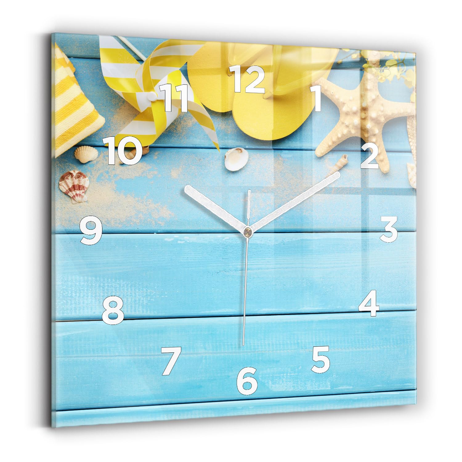 Horloge numérique carrée 30x30 cm Wallfluent moderne