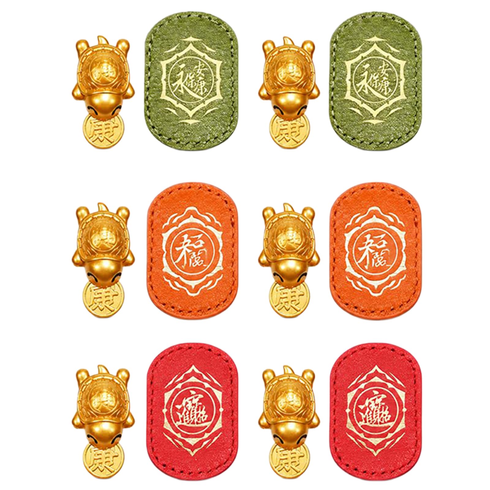 Lucky Turtle Charm Handmade Golden Feng Shui Amulet Chinese