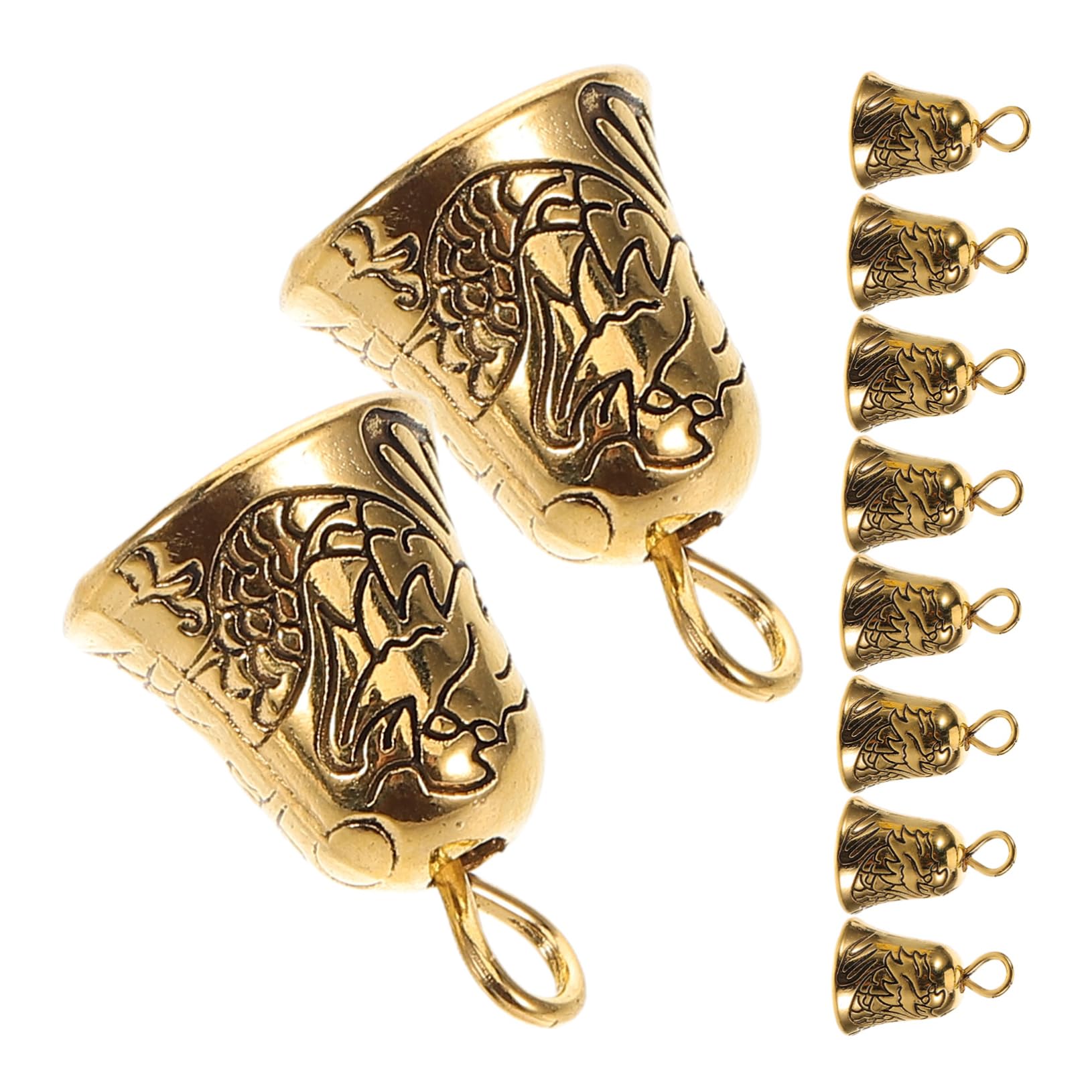 Cabilock Mini Vintage Bells Assortment Rustic Jingle Bells for Wind Chimes Craft Baby Room Decorative Pendants