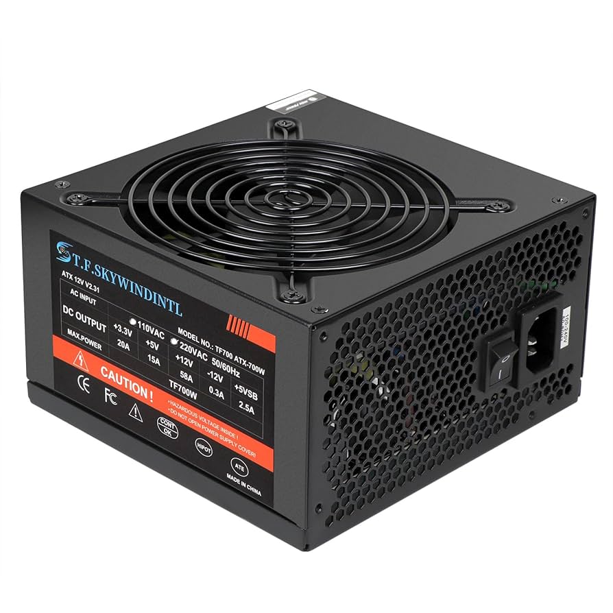 Amazon.com: 700W 電源供應器ATX 電競PC PSU 主動式PFC 全電壓