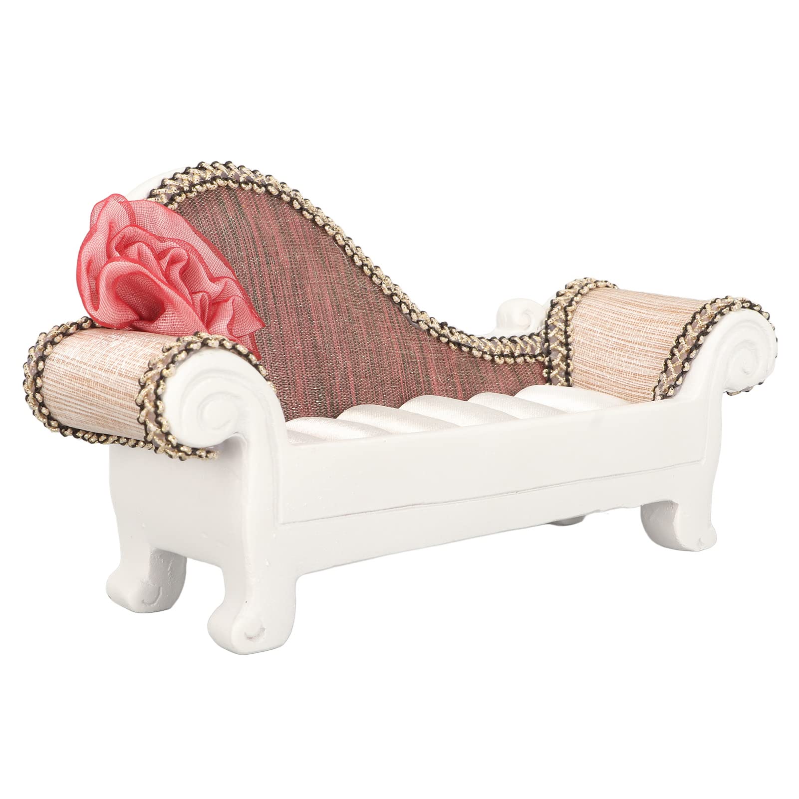 Estante para joyas, soporte para anillos de moda, estante para anillos con forma de sofá, organizador de aretes, estante para almacenamiento de joyas, estuche para anillos, soporte de exhibición