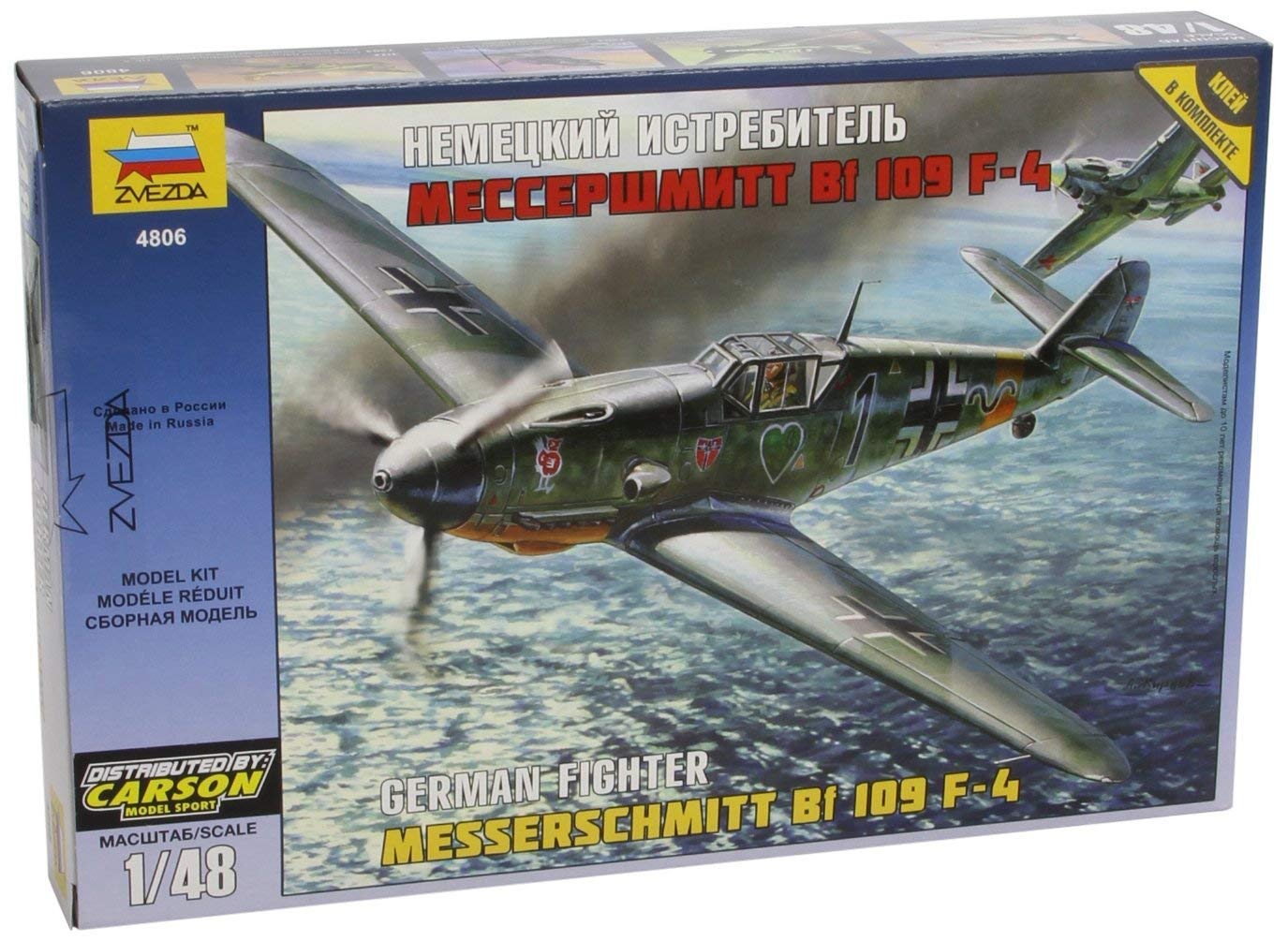 Zvezda Z4806 500784806-0.075 WWII Messerschmitt Bf-109 F4