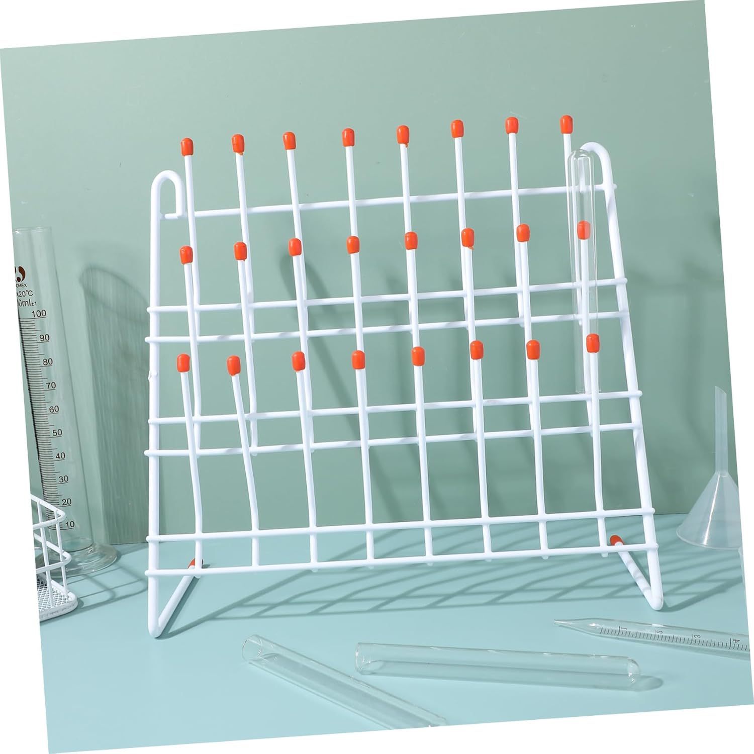 Lab Beaker Holder Metal Tube Draining Rack Drying Rack for Test Tube Easy to Use