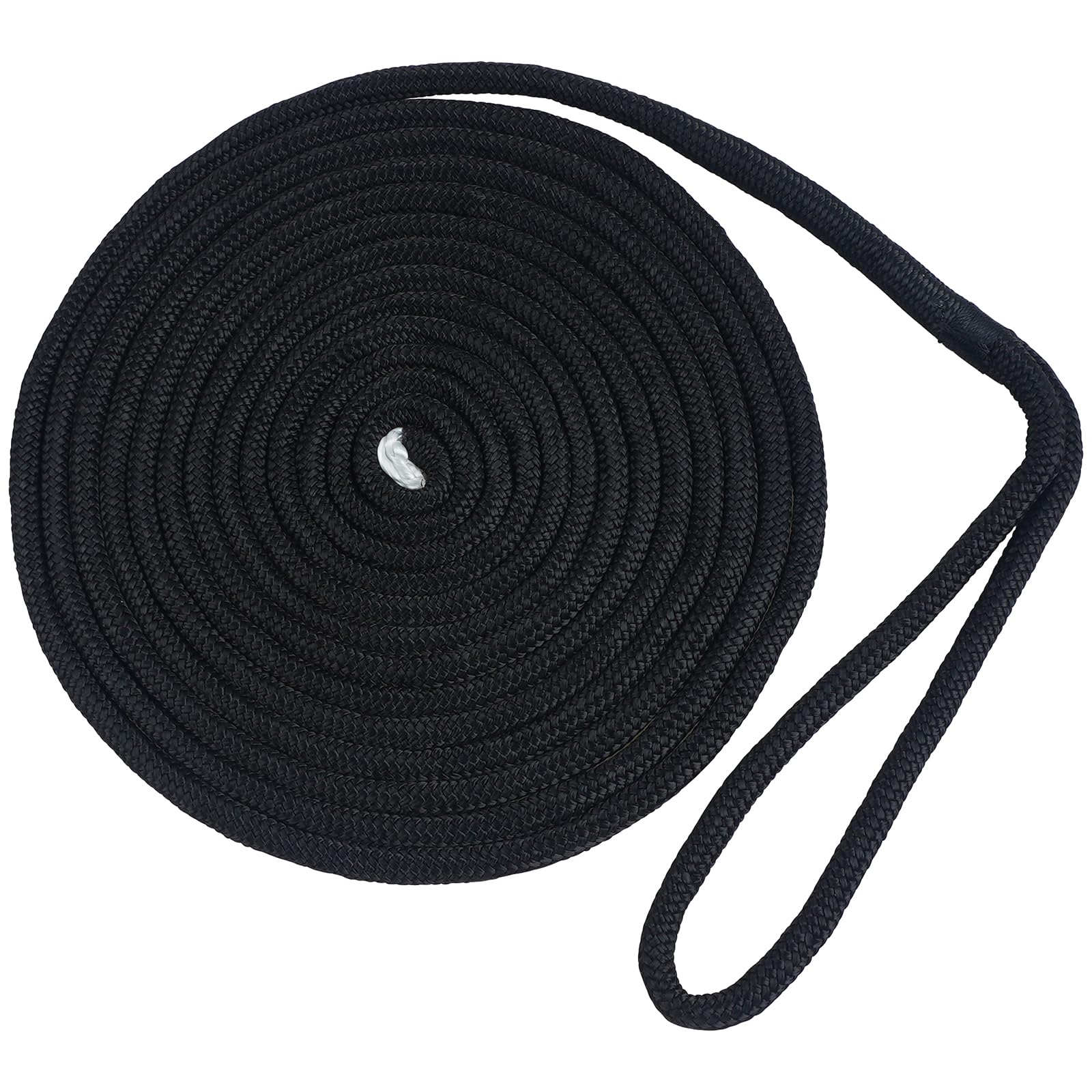 Boat Dock Lines Rope Double-Braided Nylon Dock Line Boat Ropes Mooring Line Anchor Docking Ropes Boats Accessories (3/8in*16.5ft-1pcs)