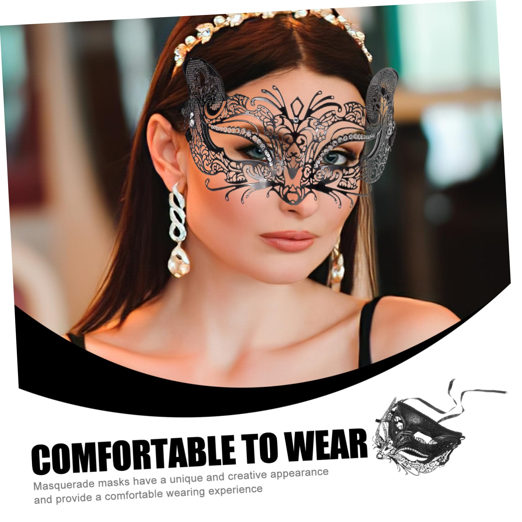 LIFKOME 8stücke Elegante Masquerade Masken Für Frauen Mit Funkelnden Verzierungen Kostümaccessoires Für Halloween Und Themenpartys