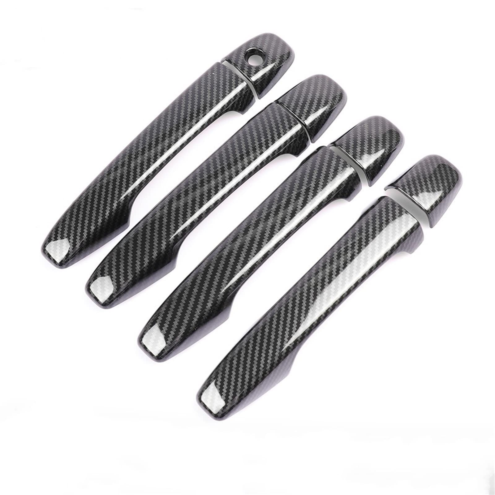 RINKTEEA Exterior Car Door Handle for Subaru Forester SJ 2013-2018 Carbon Fiber Car Door Handle Cover Pad Sticker Overlay Styling(No keyless Entry)