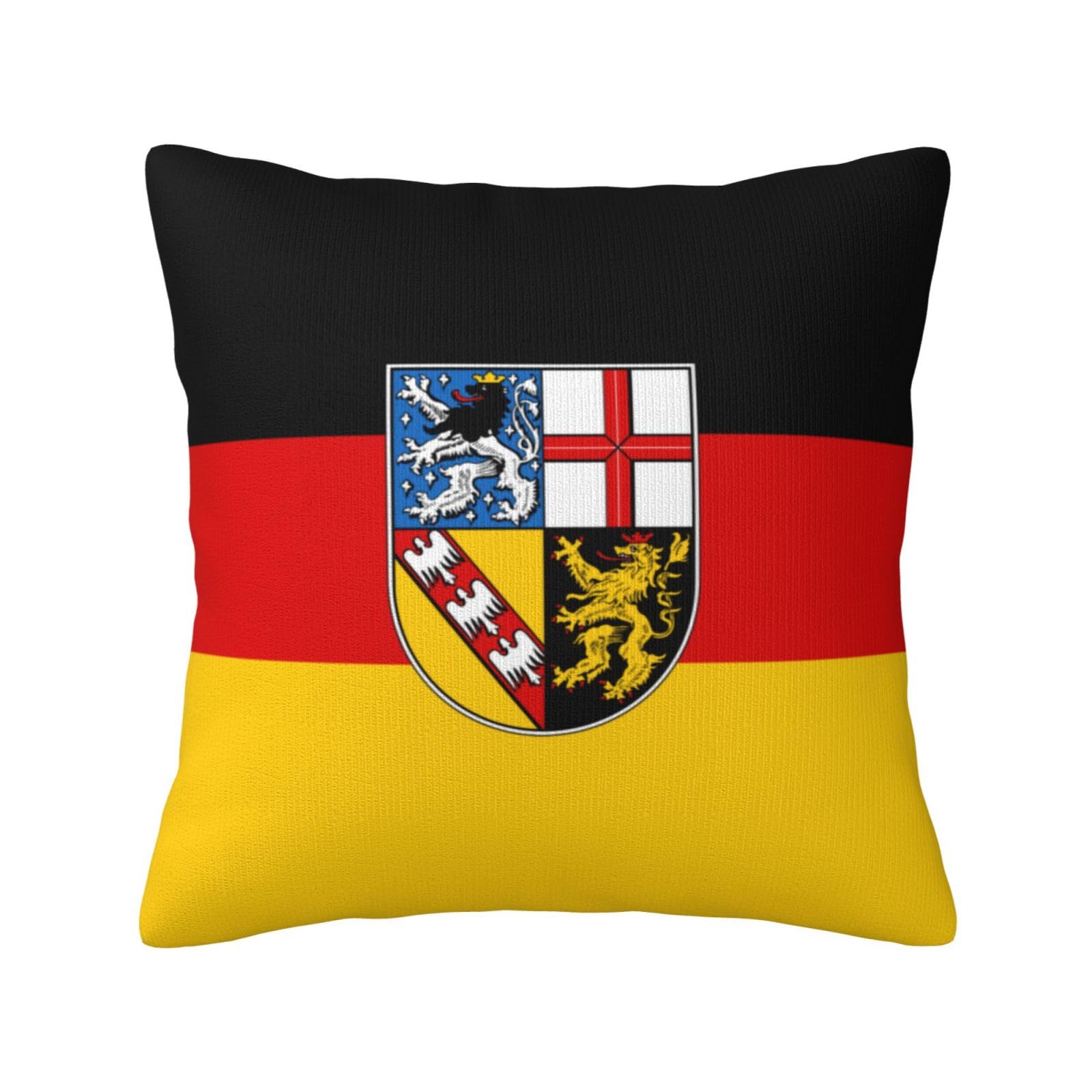 Saarland flags Print Decorative Throw Pillow Covers for Sofa, Outdoor and World Cup Celebrations