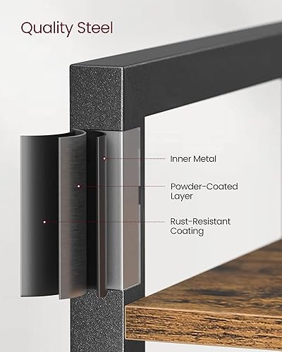 Miniatura 6 de VASAGLE Estantería de 6 niveles, estantería con marco de acero, estante para libros para sala de estar, oficina en casa, estudio, 11.8 x 15.7 x 73.2