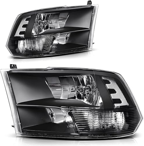 AUTOSAVER88 Juego de faros delanteros compatible con Dodge Ram 1500 2500 3500 modelo 2009 a 2012, 09 a 12. Reflector transparente de repuesto para disponible en Yaxa Guatemala