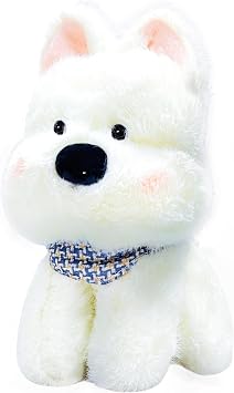 10.6 inch White Dog Stuffed Animal Puppy Plush Toys for Kids, Cute Dog Plushies Doll, Cuddling and Playing, Puppy Stuffed Animals Plush Toy, Party Favors, Decorations