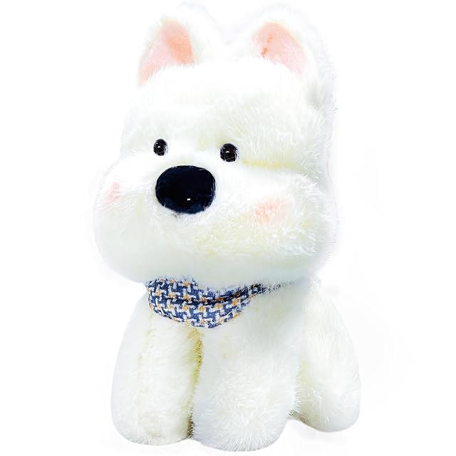 10 6 inch White Dog Stuffed Animal Puppy Plush Toys for Kids Cute Dog Plushies Pillow Cuddling and