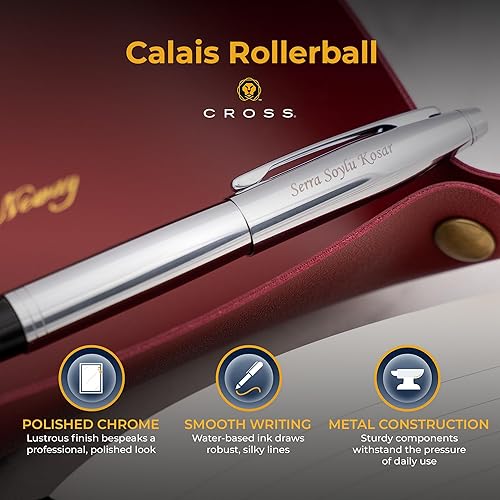 Vista 16 de Dayspring Pens Bolígrafo cruzado grabado Bolígrafo de regalo personalizado Cross Calais Rollerball con estuche - Acabado de laca azul con citas