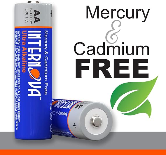 INTERNOVA AA Batteries 24 Pack+ High Performance Alkaline LR6 1.5V Cells - Easy to Open, Long-Lasting Power for Game Controllers, Flashlights & Cameras - Mercury & Cadmium Free, 10-Year Shelf Life