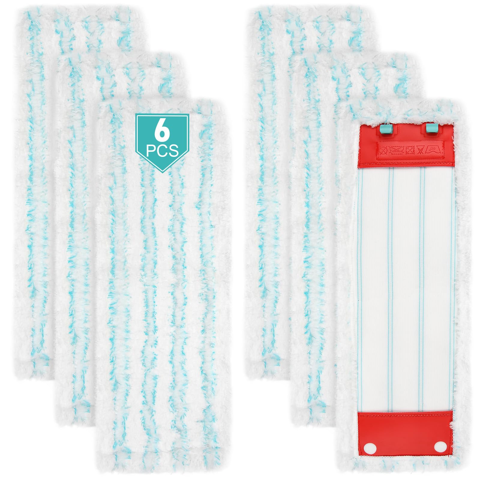 6 Stück Wischbezug für Leifheit Profi XL Micro Duo / Profi XL Cotton Plus, Mikrofaser Ersatzbezug für Alle Bodenarten, Super Starke Wasseraufnahme und Starke Dekontaminationsfähigkeit