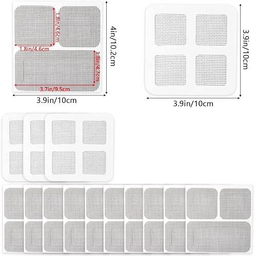 Miniatura 2 de Parches de reparación autoadhesivos para ventanas, 13 hojas de 3 tamaños, kit de reparación de repuesto de puerta de malla de fibra de vidrio,