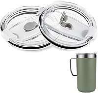 2Pack Replacement Lids Compatible with Stanley 24oz 12oz Camp Mug, Spill Proof Insulated Cup Lid for Stainless Steel Coffee Mug（Cups NOT Included）