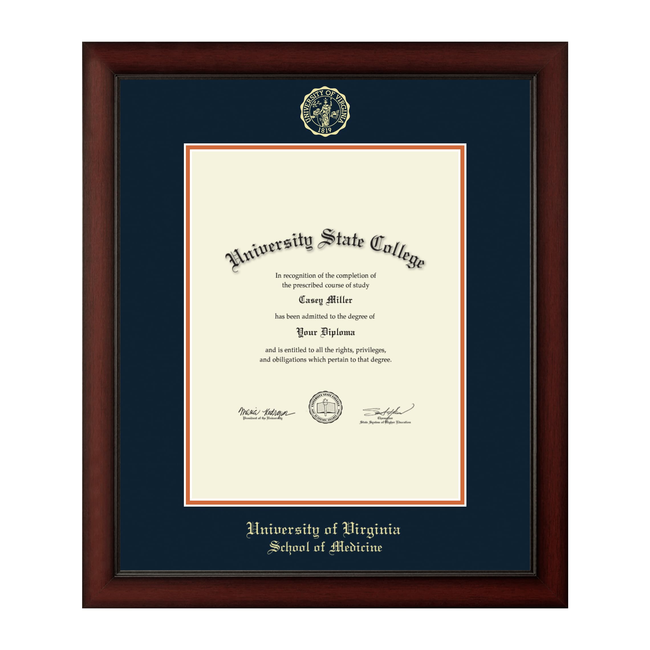 Campus Imágenes"Universidad De Florida En Relieve Diploma Frame, 29,2 X 