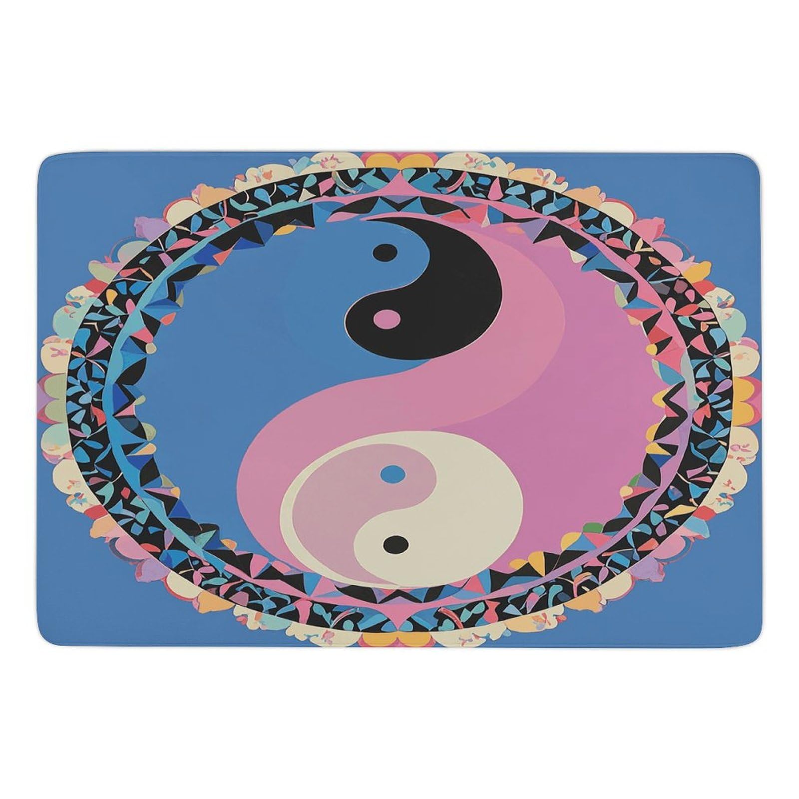 Tapis de bain Yin Yang antidérapant et super absorbant pour douche