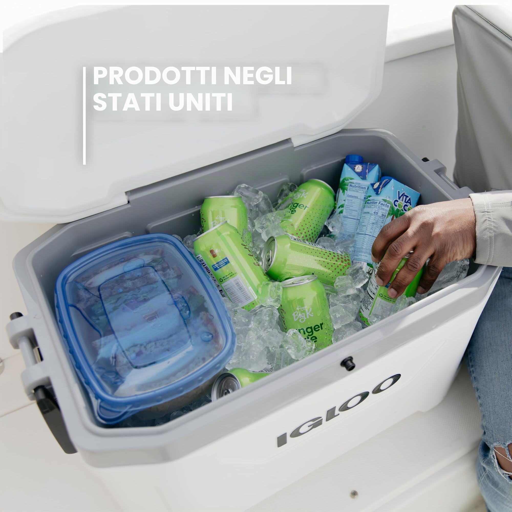 IGLOO Marine Ultra, Frigorifero all’Aperto, Bianco, 51 Litro