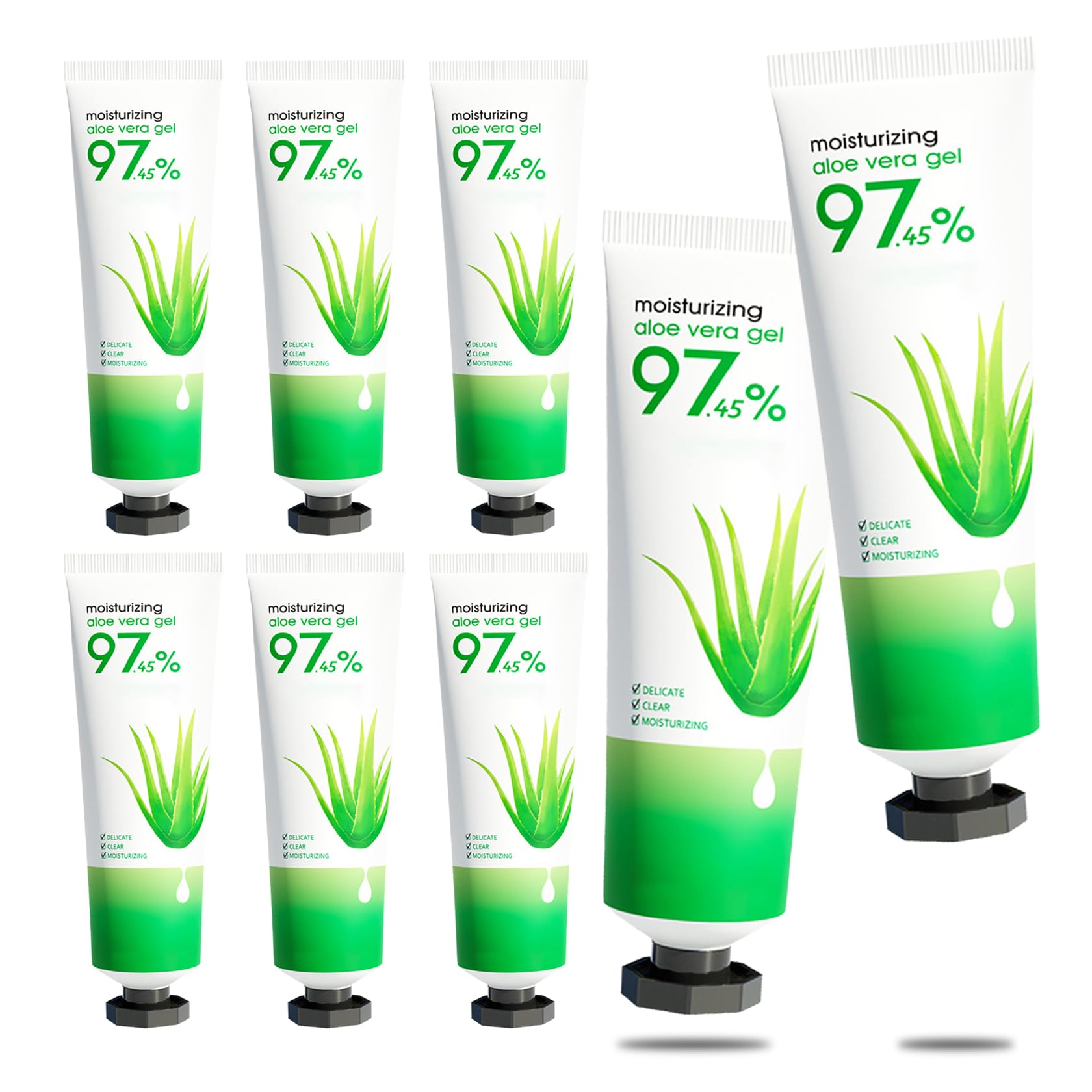 JunKuJK 8PCS Purity Aloe Vera Gel - Hydrating Aloe Vera Gel for Face and Skin,No Sticky Moisturizing Aloe Gel N