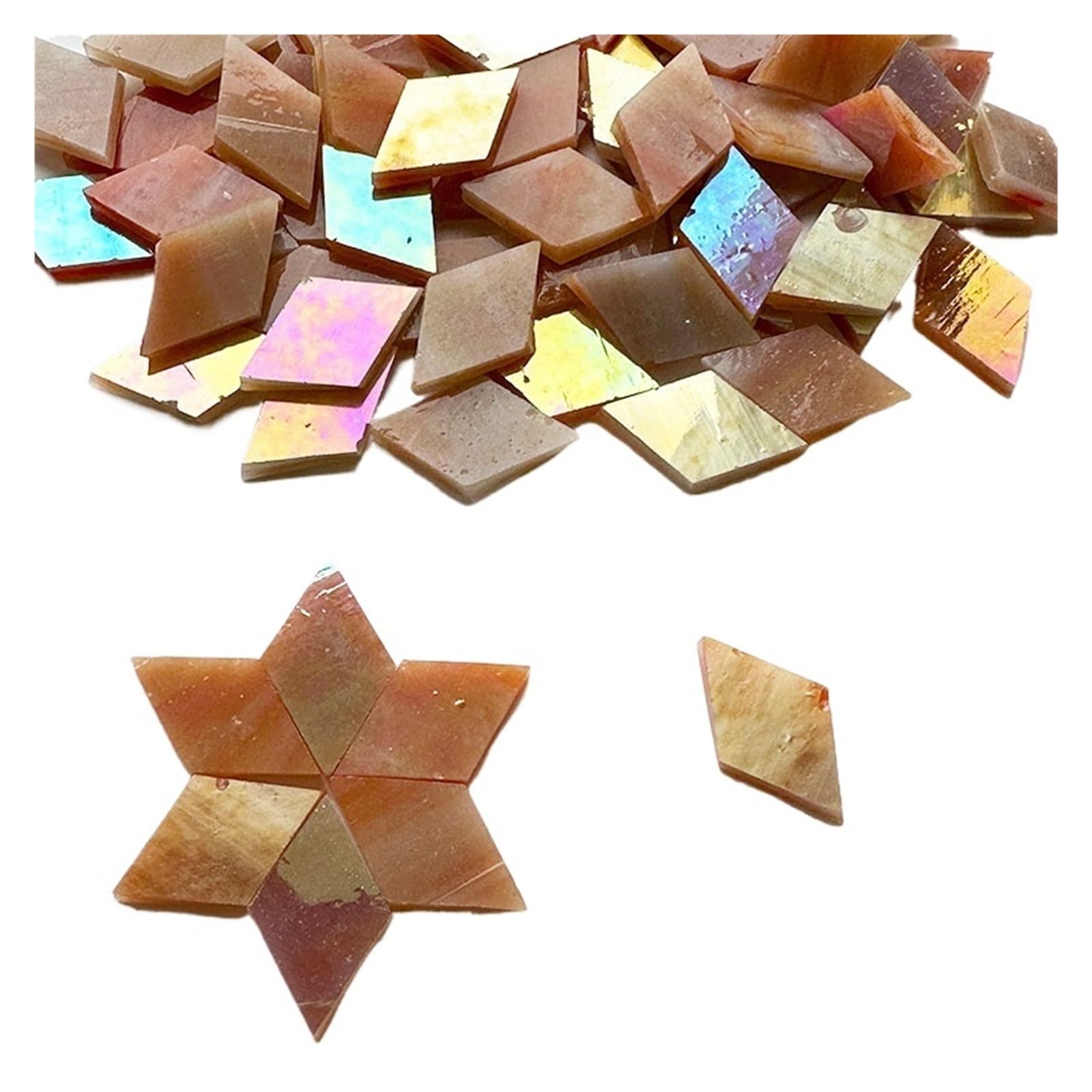 Wbtajzhy Type 7 Ceramics Mosaic Glass Tiles 50G Multicolor For Diy Craft Decoration(Type 7)