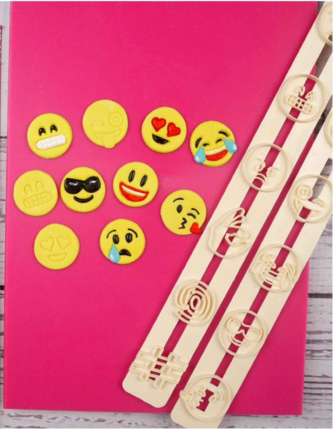 Cake Decor Cutter Set -Smiley Face Expression Icons