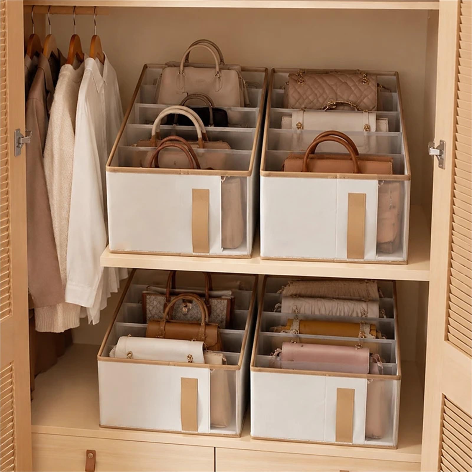 Organizador Armario 1-2PCS/Pack Estuche de almacenamiento bolso plegable Caja organizadora for ahorrar espacio