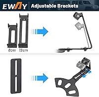 Vista 4 de EWAY Light 2.0 Spare Tire Reverse Backup Camera for Jeep Wrangler JK Compass Commander Patriot Liberty 2007-2018, Upgrade Ajustable Brackets for