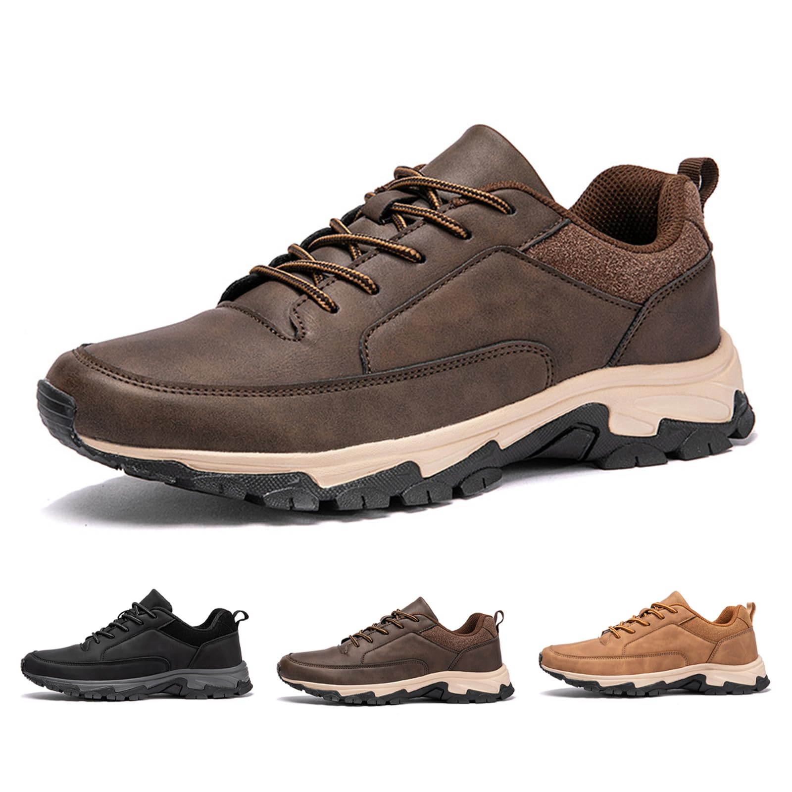Outdoor-Wanderschuhe für Herren Bequeme Leichte Trekking- und Campingschuhe Zum Hineinschlüpfen Freizeitschuhe Zum Wandern und Spazierengehen Extra Breite Freihändige Turnschuhe mit Memory-Schau
