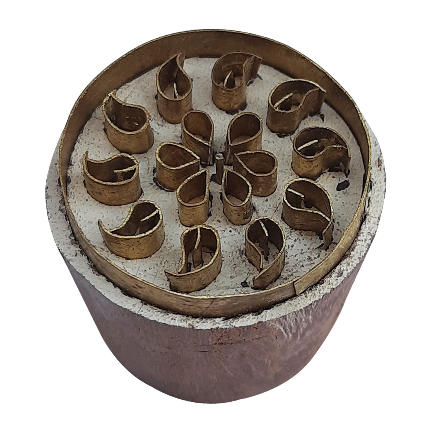 Royal Kraft Brass Wooden Stamps for Block Printing on Clay, Pottery, Fabric BBtag044