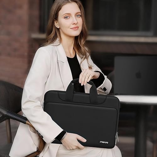 Miniatura 8 de MOSISO - Bolsa de hombro con protección de 360 para MacBook AirPro, laptop de 13-13.3 pulgadas, MacBook Pro 14 2023-2021 A2779 M2 A2442 M1, funda de