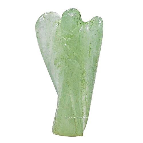 Miniatura 2 de Green Aventurine Angel - Green Aventurine Crystal Angel and Pocket Guardian Angel Crystal Figurines (1.5 inches)