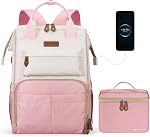 Maelstrom Travel Laptop Backpack for Women Men,Backapck Fits 15.6-17.3 Inch Laptop, Teacher/Work Bag with Insulated Lunch Box