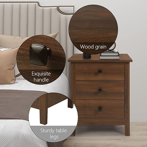 Miniatura 4 de GBU - Mesitas de noche para dormitorio juego de 2 mesitas de noche de madera con cajón para el hogar