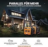 maXpeedingrods 3500W Portable Inverter Generator petrol 4-stroke with USB and 230 V sockets Super quiet and light as an emergency power generator for camping travel garage caravan construction site - 5