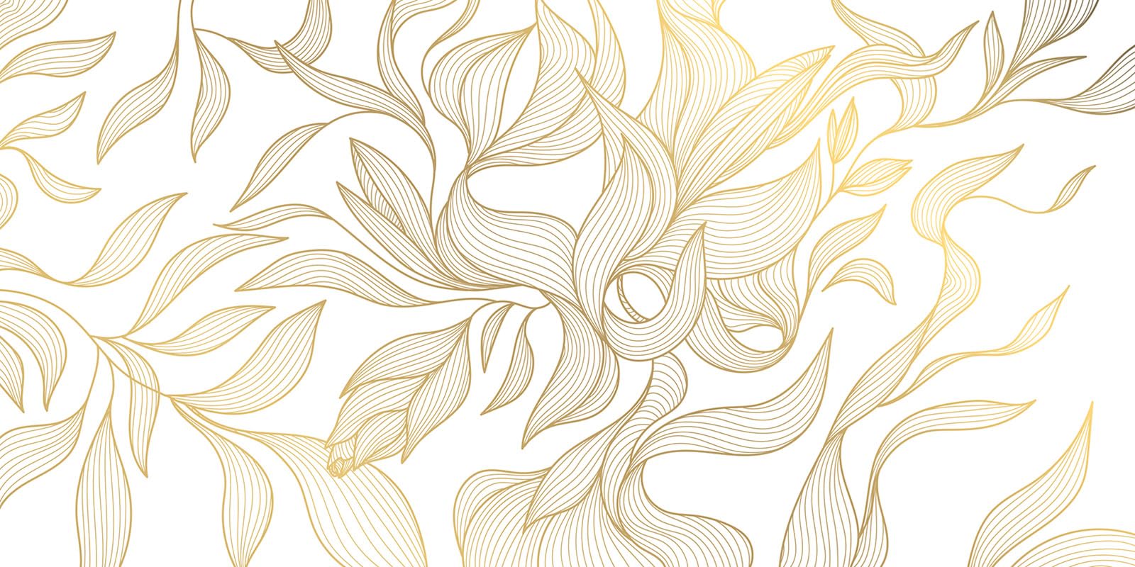 Papier peint panoramique feuilles Lumalea pour habiller un grand mur blanc 510cm