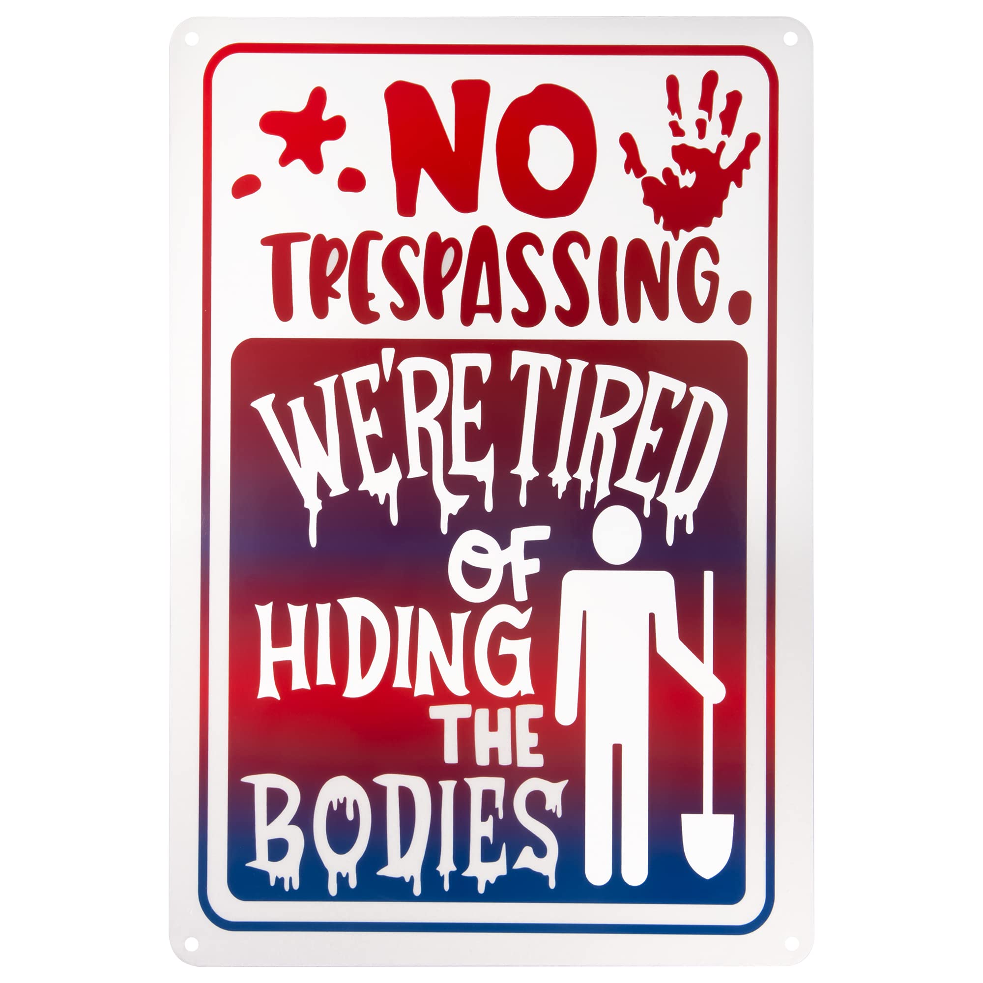 Metallschild ‚No Trespassing‘ – Lustige Wanddekoration, 19,8x30 Cm, Vintage-Look