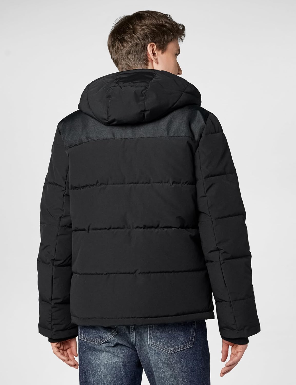 DKNY Men's Mixed Media Quilted Puffer Jacket
