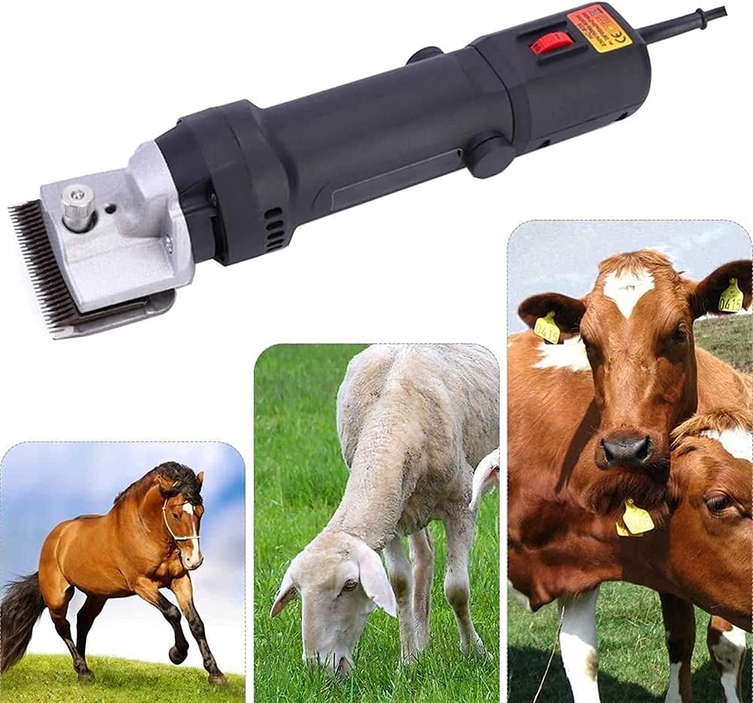 Horse Clippers with 5M Cable Professional Animals Grooming Shears Farm Livestock Pet Shears